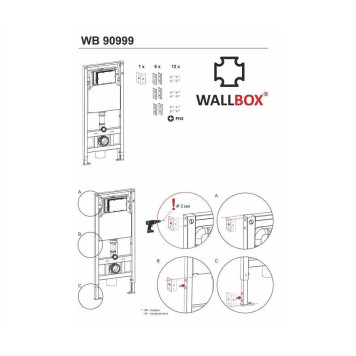 Кронштейны установки модуля инсталляции в профиль WALLBOX (комплект 6 шт) (WB 90999)-2