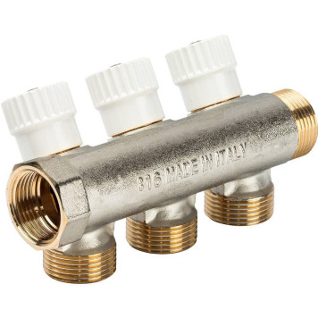 Коллектор LUXOR CP 453 с перекрывающими кранами (3-х ходовой)