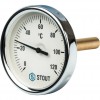 Термометр биметаллический STOUT SIM-0001 с погружной гильзой, корпус Dn 80 мм, гильза 75 мм 1/2", 0...120°С.