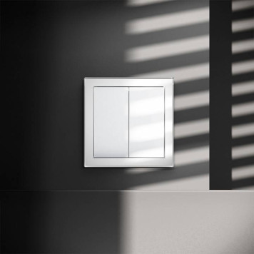 Выключатель двухклавишный без рамки Voltum S70 VLS020101-3