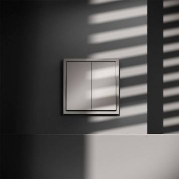 Выключатель двухклавишный без рамки Voltum S70 VLS020103-6