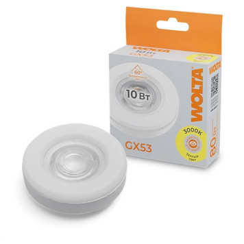 Лампа светодиодная Wolta GX53 10Вт 3000K WSTD-GX-10W3KGX53-L-1