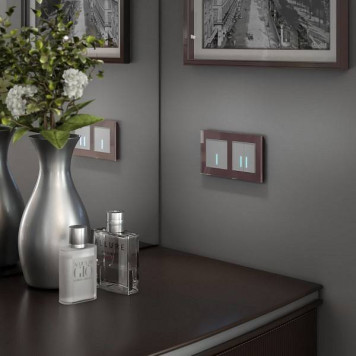 Выключатель сенсорый одноклавишный с подсветкой и функцией Wi-Fi, без рамки Werkel Серебряный W4510606-2