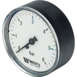 Манометр аксиальный Watts F+R100(MDA) 63/6, 1/4"х6 бар (63 мм)