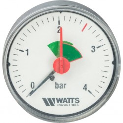 Манометр аксиальный Watts F+R101(MHA) 63мм 0-4 бар 63/4x3/8