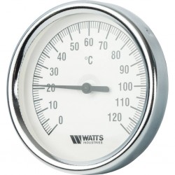 Термометр биметаллический Watts F+R801(T) с погружной гильзой 80 мм