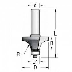 Фреза радиусная с нижним подшипником полуштап 19x9.5x48x6 R3.2 RW03003 (RW03003)