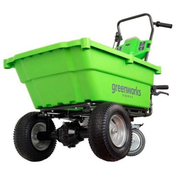 Тележка садовая самоходная Greenworks G40GCk4, 40v, 106 л (АКБ 4 А·ч и ЗУ)-1