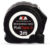 Рулетка ударопрочная ADA RubTape 3 с полимерным покрытием ленты (сталь, с двумя СТОПами, 3 м)
