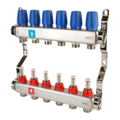 Коллектор, Premium, 1 х 3/4ЕК, 6 выходов, в сборе с расходомерами