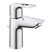 Grohe 23 335 001 BauLoop Смеситель для раковины 89 мм, со сливным гарнитуром, EcoJoy 5,7 л/мин 23335001Gr