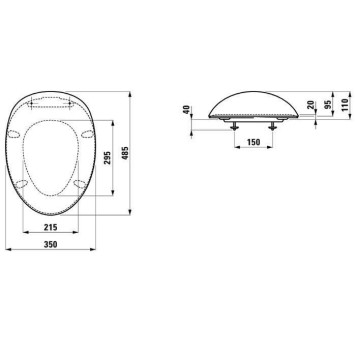 Laufen Alessi One Сиденье для унитаза 48.1x35x10.7см с микролифтом, цвет: белый-1