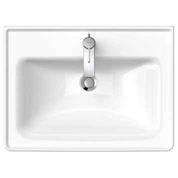 Duravit D-Neo Раковина 65х48см., накладная, с переливом, 1 отв., цвет: белый-2