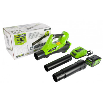 Воздуходувка аккумуляторная Greenworks G40ABK4 40BVK с 1хАКБ 4 Ач и ЗУ-3