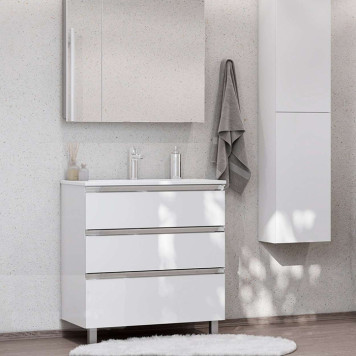 Roca The Gap Набор 4 ножек 11x3.5x3.5см, цвет: глянцевый алюминий. 7.8168.2.733.9-2