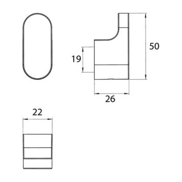 Emco Flow Крючок, 5см, подвесной, цвет: черный-1