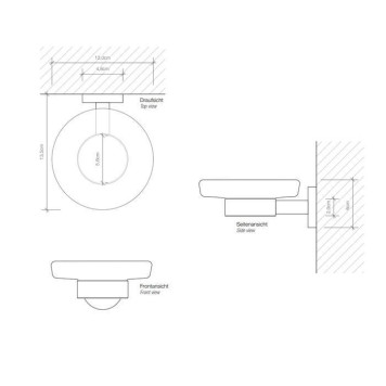 Decor Walther Basic WSS Мыльница подвесная, цвет: черный матовый-1