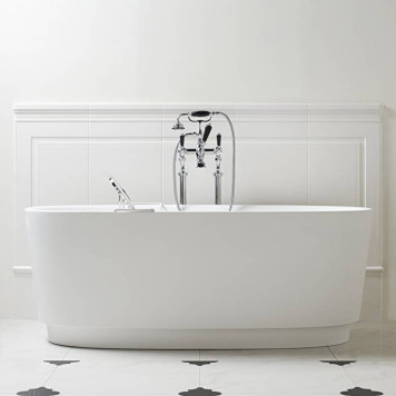 Devon Devon Dove Ванна отдельностоящая, 170.5х64.7х84.6см., White tec plus, с донным клапаном, цвет: белый-4