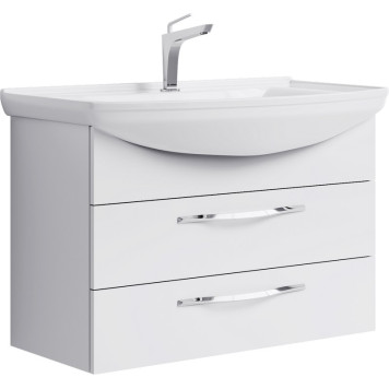 AQ Agr.01.08/2 Аллегро Тумба под умывальник подвесная, 2 ящика, белый, 865х586х485 мм Agr.01.08/2