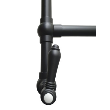 NICOLAZZI EL CAPITAN Полотенцесушитель водяной 55(70)х80.3см., цвет: черный матовый-1