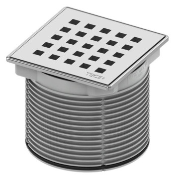 TECEdrainpoint S quadratum Декоративная решетка 100х100 мм с монтажым элементом, сталь. 3660007
