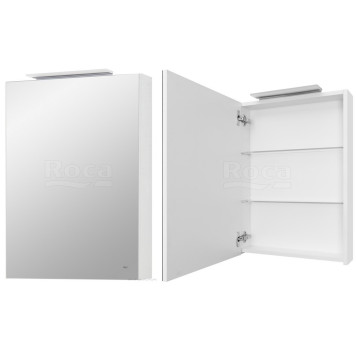 Roca 7.8576.4.380.6 Oleta Шкаф зеркальный, петли слева, 500х700х137 мм, LED свет., Белый глянец A857643806