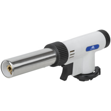 Горелка газовая на цанговый баллон, пласт.корпус, с пьезоподжигом, вращение 360°, регулир.формы пламени, сопло 22 мм-1