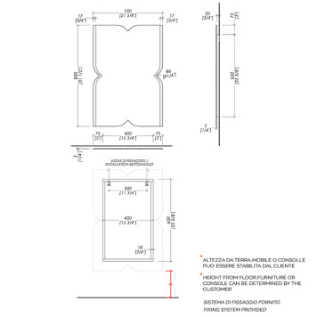 DevonDevon Papillon Зеркало 50xh80см., с фацетом, декоративное. PAPILLON-5