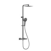 AQM8007GM Душ сист с термост Cool Touch, верхн. душ 226х120мм, ручн. душ 3 режима, цвет металл AQM8007GM