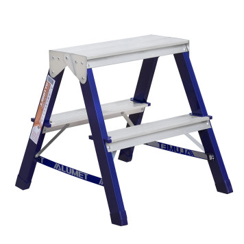 Стремянка Алюмет 2 ступени стальная двухсторонняя