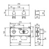 Fantini Nostromo Смеситель для душа, термостатический на 2 источника,3/4 apos; apos;, цвет: черный матовый