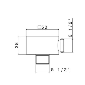 Kerama Marazzi Futura Вывод для душа , цвет: хром-1