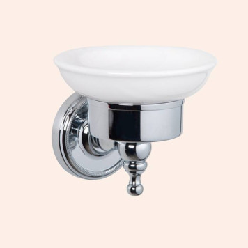 TW Bristol 106, подвесная мыльница, керамическая (белый), цвет: хром-1