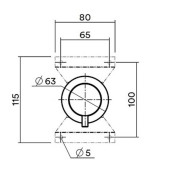 QuadroDesign Source/Ottavo IN044AS Встраиваемая часть переключателя из стены на 2 потребителя, цвет brushed stainless steel. IN044AS