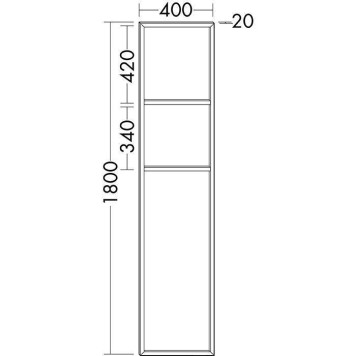 Burgbad Coco Стеллаж для полотенец 40x180 см, цвет: черный-1