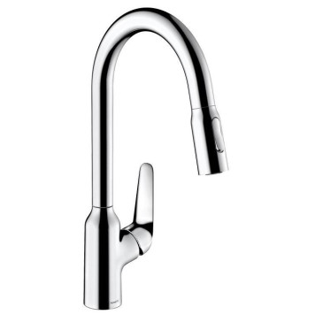 HG 71 800 000 Focus M42 Смеситель для кухни 219 мм, 2 режима, выдвижной ∩ излив 71800000