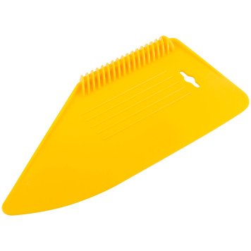 Шпатель прижимной, для разглаживания обоев, пластиковый, желтый 280 мм-1