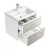Roca Ronda Тумба подвесная 60x41x48см, с 2 ящиками, цвет: бетон/белый матовый. Z.RU93.0.300.2