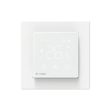 Комнатный термостат Ридан RSmart-SW с Wi-Fi подключением 230V, встраиваемый, белый 088L1141R