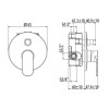 Gattoni H2Omix7000 Смеситель для душа, встраиваемый, на 2 выхода с коробкой GBOX, цвет: хром