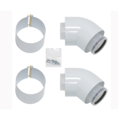 Отвод 45° 60/100 PP, 2 шт Отвод 45° 60/100 PP, 2 шт