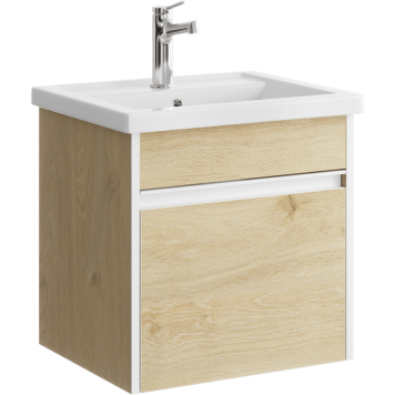 AQ URB0105DD Urban Тумба под умывальник, подвесная, с одним ящиком, 468х460х400 мм, Дуб Давос URB0105DD