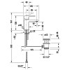 Duravit Manhattan Смеситель для раковины, 1 отв., цвет: хром. MH1010001010