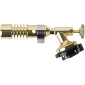 Горелка газовая на цанговый баллон, мет.корпус, ручн.поджиг, латунный клапан, сопло 20 мм