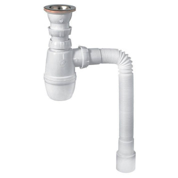 Сифон Wirquin Минор с выпуском 11/2 х 40 мм и с гофротрубой L800 мм 40 х 40/50 мм