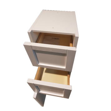 EBAN Domitilla Пенал подвесной 30х37хh114, с 1 дверкой 2 выд. ящика, петли слева (SX), без ручек, цвет BIANCO ASSOLUTO-2