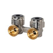 Узел, Multiflex R ZB, угловой H-образный, 3/4, 3/4, Н ЕК-НГ ЕК, никелированный