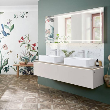VilleroyBoch Collaro Раковина накладная 56х36х14.5см., без отв., цвет: альпийский белый. 4A205601-3