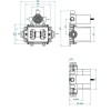 THG Термостат 3/4 - 60 л/мин с восковым картриджем и коробкой для встраивания, для трёх потребителей