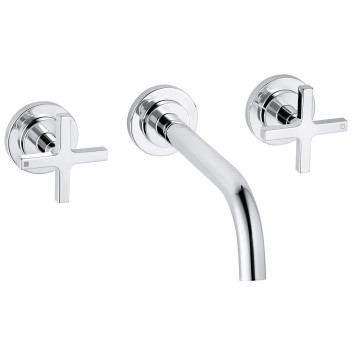 Kludi 20 144 0520 Nova Fonte Classic Смеситель для раковины 180 мм, настен., на 3 отв., 90°, Комплек 201440520